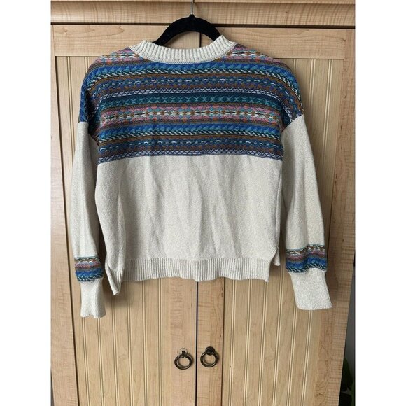 TEA COLLECTION Napal Knit Mixed Print Boho Cardigan Sweater Girls XL 12 / 14 - Picture 3 of 5